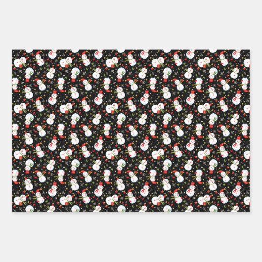 Schneemobile Geschenkpapier Set (Vorderseite)