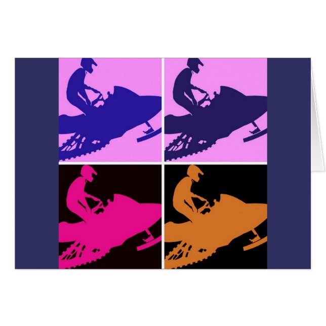 Schneemobile Pop Kunst (Vorderseite (Horizontal))