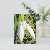 Schneemobile Postkarte (Stehend Vorderseite)