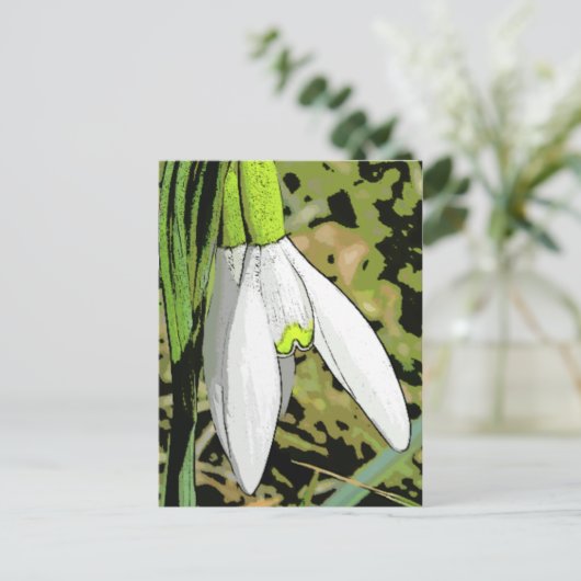 Schneemobile Postkarte (Stehend Vorderseite)