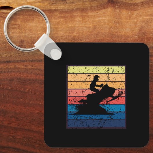 Schneemobile Retro Schlüsselanhänger (Vorderseite)