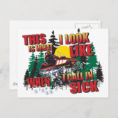 Schneemobile Spaß/Anrufe in Kranken Postkarte (Vorne/Hinten)