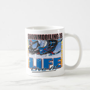 Schneemobilfahren ist Leben, lebe es Kaffeetasse