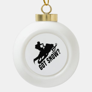Schneemobilfahren - Schneemobil Geschenke bekommen Keramik Kugel-Ornament