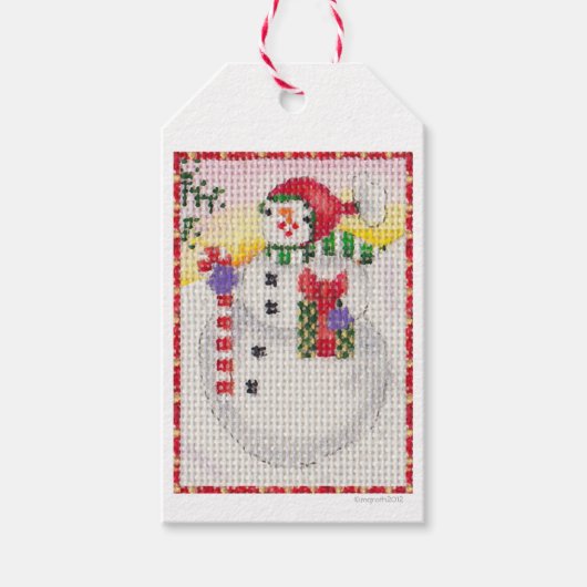 Schneemobsgeschenk Geschenkanhänger (Vorderseite)