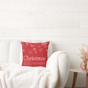 Schneemodernes lustiges Weihnachtsdefinition Kissen