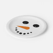 Schneemoptik Pappteller (Schrägansicht)