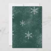 Schneemünde grüne Typografie Unternehmen Weihnacht Einladung (Rückseite)