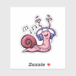 Schneemusik beim Segelhören Aufkleber