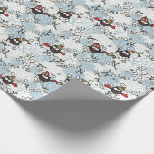 Schneemuster Geschenkpapier (Ecke)