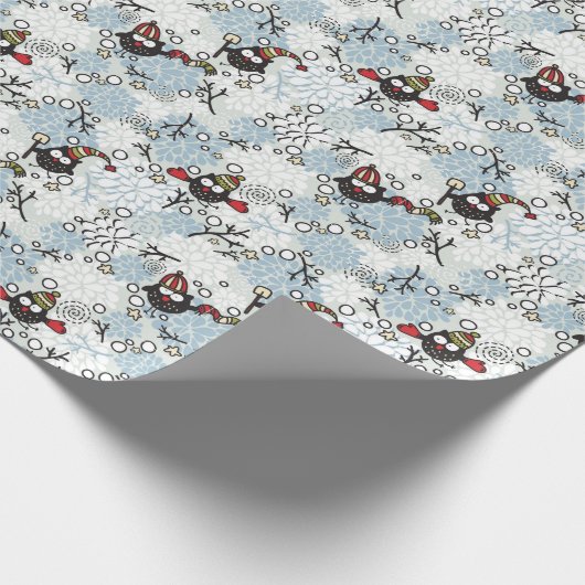 Schneemuster Geschenkpapier (Ecke)
