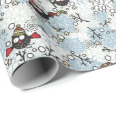 Schneemuster Geschenkpapier (Rolleneckpunkt)