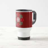 Schneemuster-Weihnachtspullover Geometrisches XMas Reisebecher (VorderseiteRechts)
