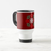 Schneemuster-Weihnachtspullover Geometrisches XMas Reisebecher (Vorderseite Links)