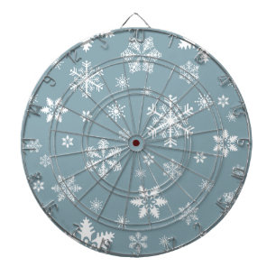 Schneemuster, weiße Schneeflocken, Schnee, Grau Dartscheibe