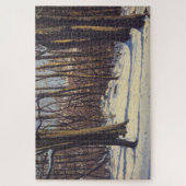 SchneeNatur-Szene farbenfrohe Schatten Puzzle (Vertikal)