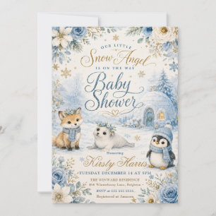 Schneengel-Baby-Party Einladung