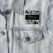 Schneeopardrucke (Custom) Friseursalon Name Abzeic Button (Beispiel)