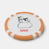 Schneeorange 5000 gestreifter Poker-Chip Pokerchips (Einzeln)