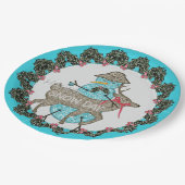 Schneepapierplatte Pappteller (Schrägansicht)