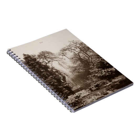 Schneepark und Baumlandschaft im Winter Notizblock (Rechte Seite)