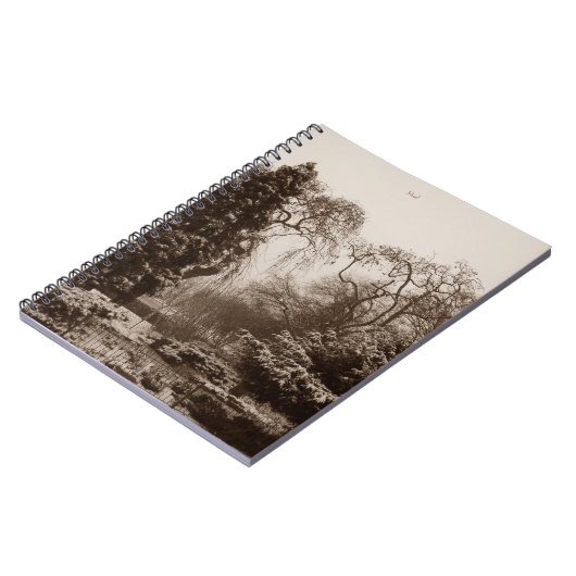 Schneepark und Baumlandschaft im Winter Notizblock (Linke Seite)