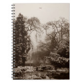 Schneepark und Baumlandschaft im Winter Notizblock (Vorderseite)