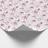 Schneeparktoile - rot geschenkpapier (Ecke)