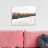 SCHNEEPERSON WATERCOLOR LEINWANDDRUCK (Insitu (Wohnzimmer))