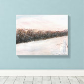 SCHNEEPERSON WATERCOLOR LEINWANDDRUCK (Insitu (Holzboden))