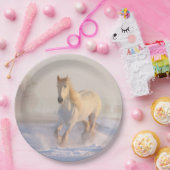 Schneepferd Pappteller (Party)