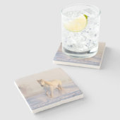 Schneepferd Steinuntersetzer (Seitenansicht)