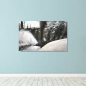 Schneepferde Bahngleise in Rocky Leinwanddruck (Insitu (Holzboden))