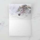 Schneepferde II Weihnachtskarte Karte (Innenseite)