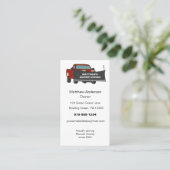 Schneepflug Lieferwagen LKW mit Pflugschnee Visitenkarte (Stehend Vorderseite)