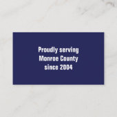 Schneepflug Lieferwagen LKW mit Pflugschnee Visitenkarte (Rückseite)