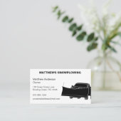 Schneepflug Lieferwagen LKW mit Pflugschnee Visitenkarte (Stehend Vorderseite)