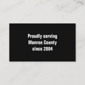 Schneepflug Lieferwagen LKW mit Pflugschnee Visitenkarte (Rückseite)