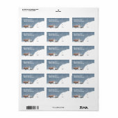 Schneepflug LKW Holiday Geschenketiketten | Winter Adressaufkleber (Vorne)