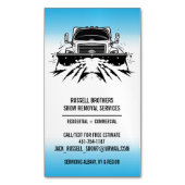 Schneepflug Magnetische Visitenkarte (Vorderseite Vertikal)