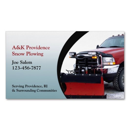 Schneepflug Magnetische Visitenkarte (Vorderseite)