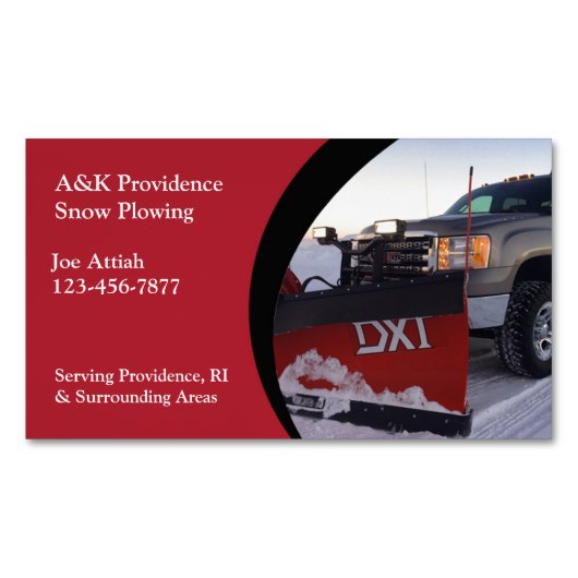 Schneepflug Magnetische Visitenkarte (Vorderseite)