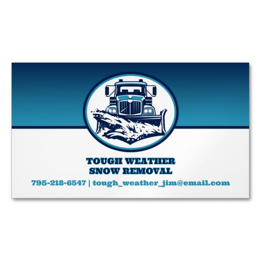 Schneepflug Magnetische Visitenkarte (Vorderseite)