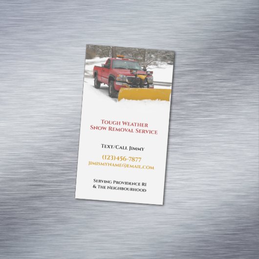 Schneepflug Magnetische Visitenkarte (Beispiel)