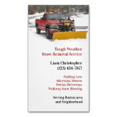 Schneepflug Magnetische Visitenkarte (Vorderseite Vertikal)