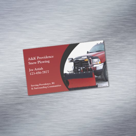 Schneepflug Magnetische Visitenkarte (Beispiel)