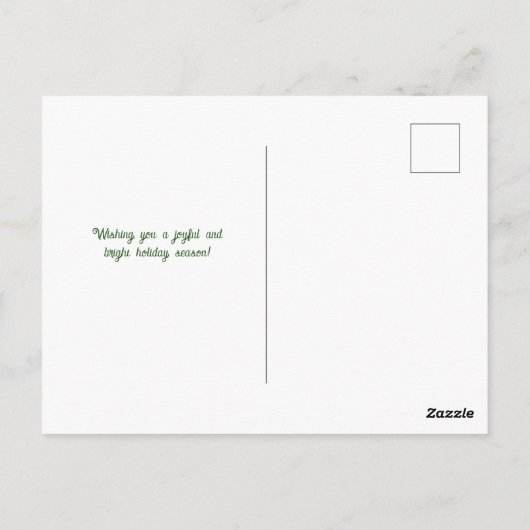 Schneepflug mit dem Weihnachtskranz Custom Snowpfl Postkarte (Rückseite)