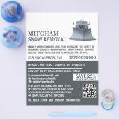 Schneepflug, Schneeentfernungsfirmenwerbung Flyer (Einzeln)