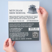 Schneepflug, Schneeentfernungsfirmenwerbung Flyer (Hand)