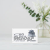 Schneepflug, Schneeentfernungsfirmenwerbung Visitenkarte (Stehend Vorderseite)